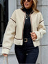 'Olwen' Zip Up Sherpa Jacket - Celes Fashion